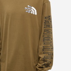 The North Face Men's Long Sleeve Printed Heavyweight T-Shirt in Military Olive