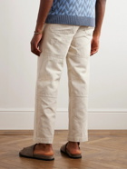 Mr P. - Straight-Leg Cotton and Linen-Blend Canvas Trousers - Neutrals