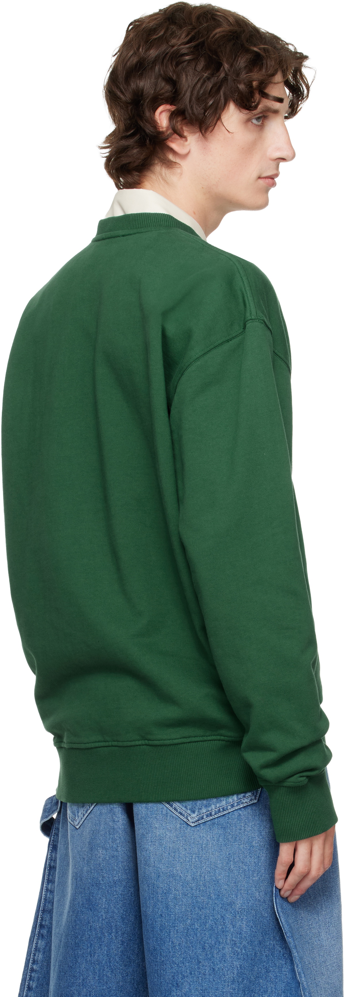 JW Anderson Green Logo Embroidery Sweatshirt