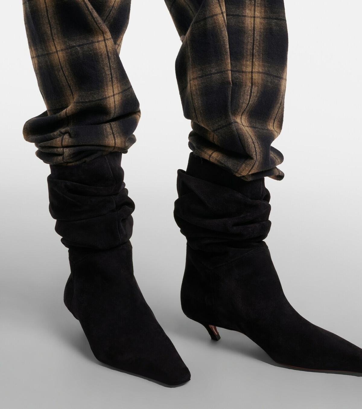 Amina Muaddi Jamie 25 suede ankle boots