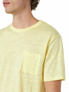 MC2 Saint Barth Man Yellow Linen Jersey T-shirt Ecstasea With Pocket