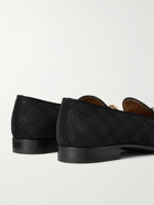 GUCCI - New Gallipoli Horsebit-Detailed Canvas-Jacquard Loafers - Black