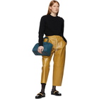 Givenchy Yellow Leather Drawstring Trousers