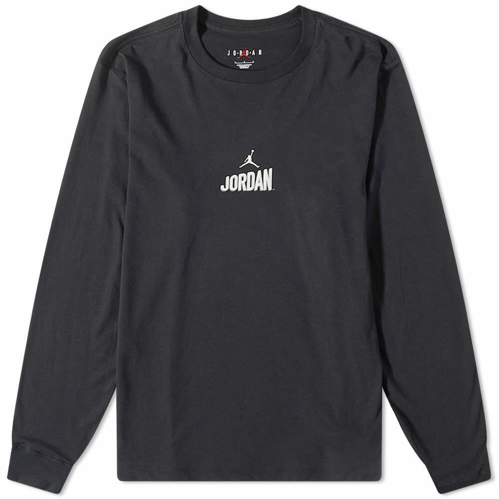 Photo: Air Jordan Men's Long Sleeve Flight T-Shirt in Black/Phantom