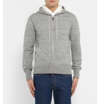TOM FORD - Knitted Cotton-Blend Zip-Up Hoodie - Men - Gray