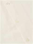 Portuguese Flannel - Convertible-Collar Checked Cotton-Gauze Shirt - Neutrals