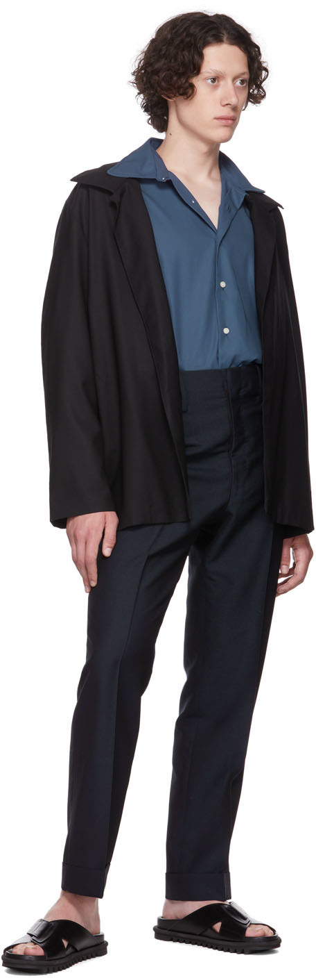 Factor's Navy Wool Trousers
