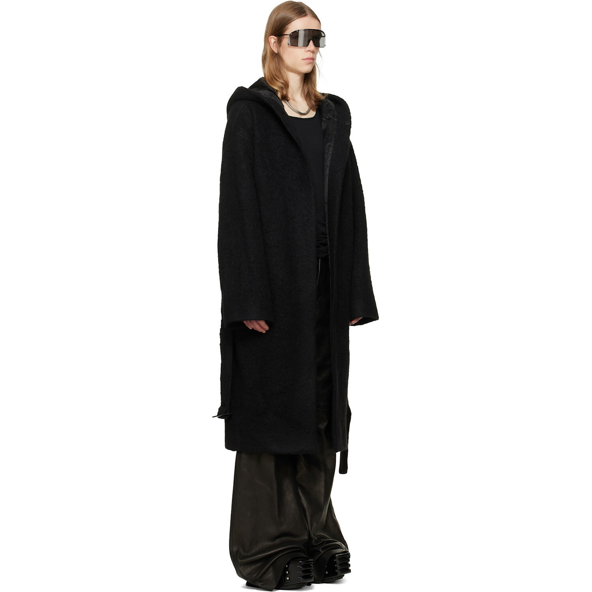 Rick Owens Black Tower Coat
