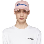 Champion Reverse Weave Pink Large Logo Baseball Cap