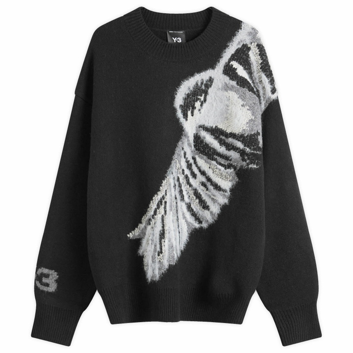 Photo: Y-3 Men's Graphic Crew Knit Jumper in Black