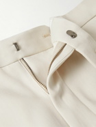 Zegna - Straight-Leg Cotton and Wool-Blend Twill Trousers - Neutrals