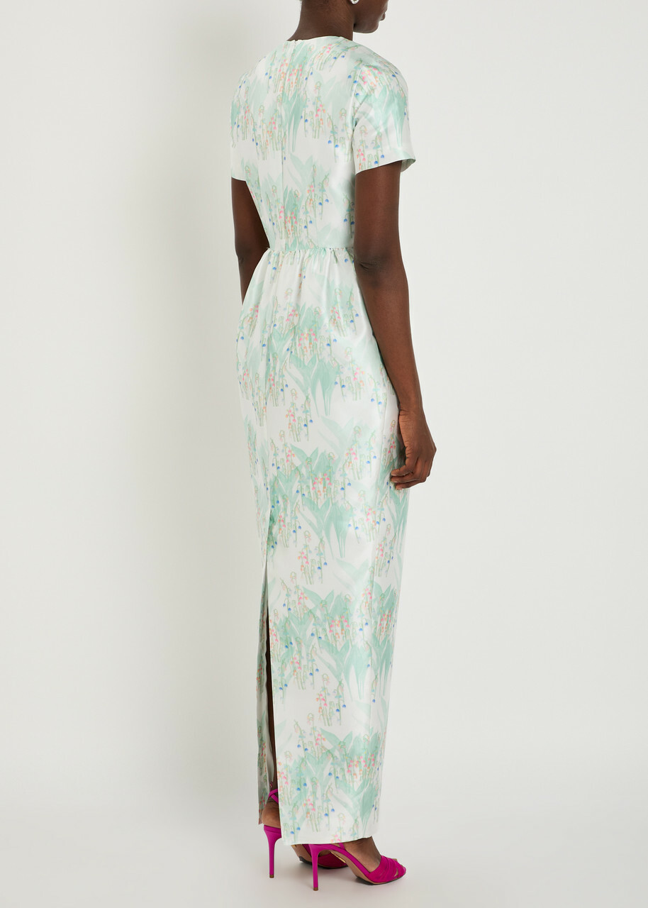 Bernadette Lexi Printed Satin Maxi Dress Multicoloured