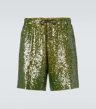 Dries Van Noten Sequined Bermuda shorts