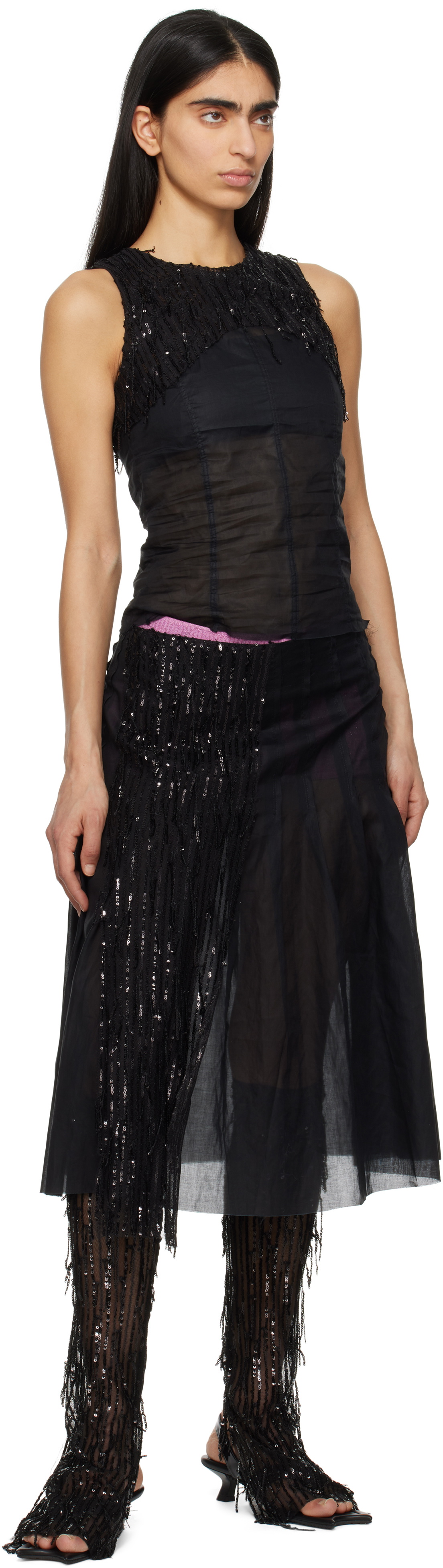 Edward Cuming Black Dripping Sensible Tank Top