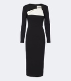 Roland Mouret Paneled crêpe cocktail dress