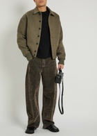 Jacquemus Le Bomber Feltro Wool Jacket Khaki