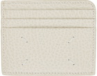 Maison Margiela Off-White Leather Card Holder