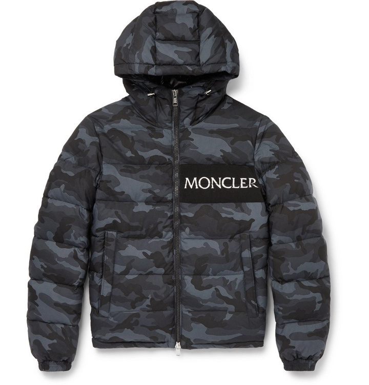Photo: Moncler - Aiton Camouflage-Print Quilted Shell Hooded Down Jacket - Men - Charcoal
