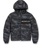 Moncler - Aiton Camouflage-Print Quilted Shell Hooded Down Jacket - Men - Charcoal