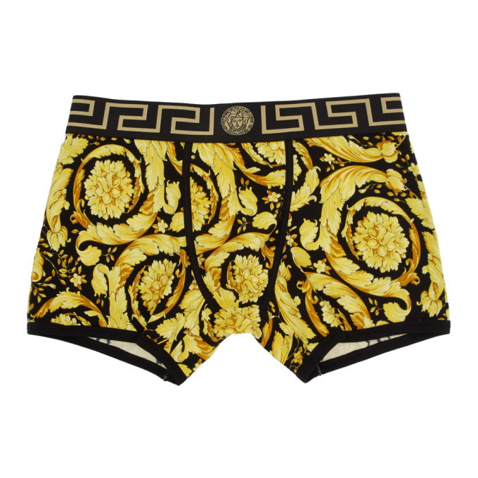 Photo: Versace Underwear Black and Gold Barocco Boxers