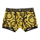 Versace Underwear Black and Gold Barocco Boxers