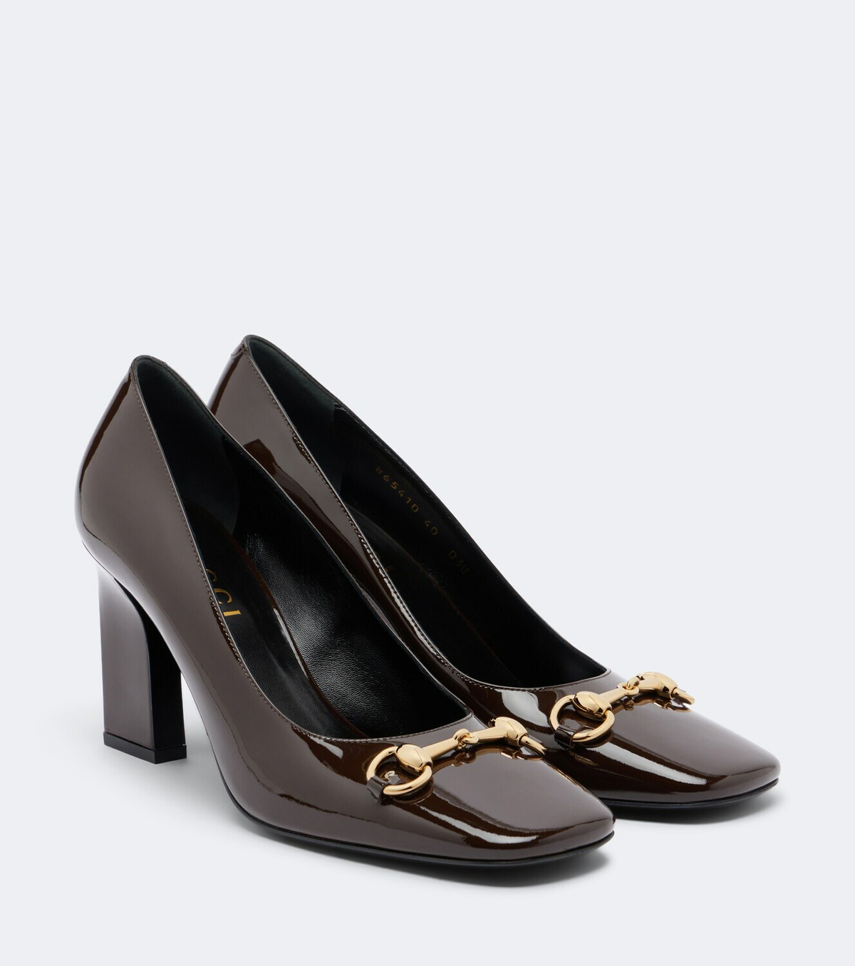 Gucci Signora Horsebit patent leather pumps