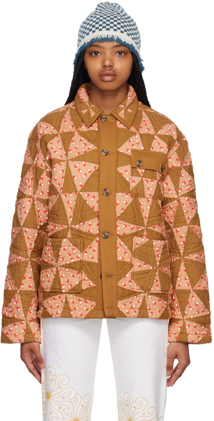 Photo: Bode Khaki & Pink Kaleidoscope Jacket