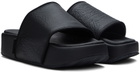 Y-3 Black Leather Slides