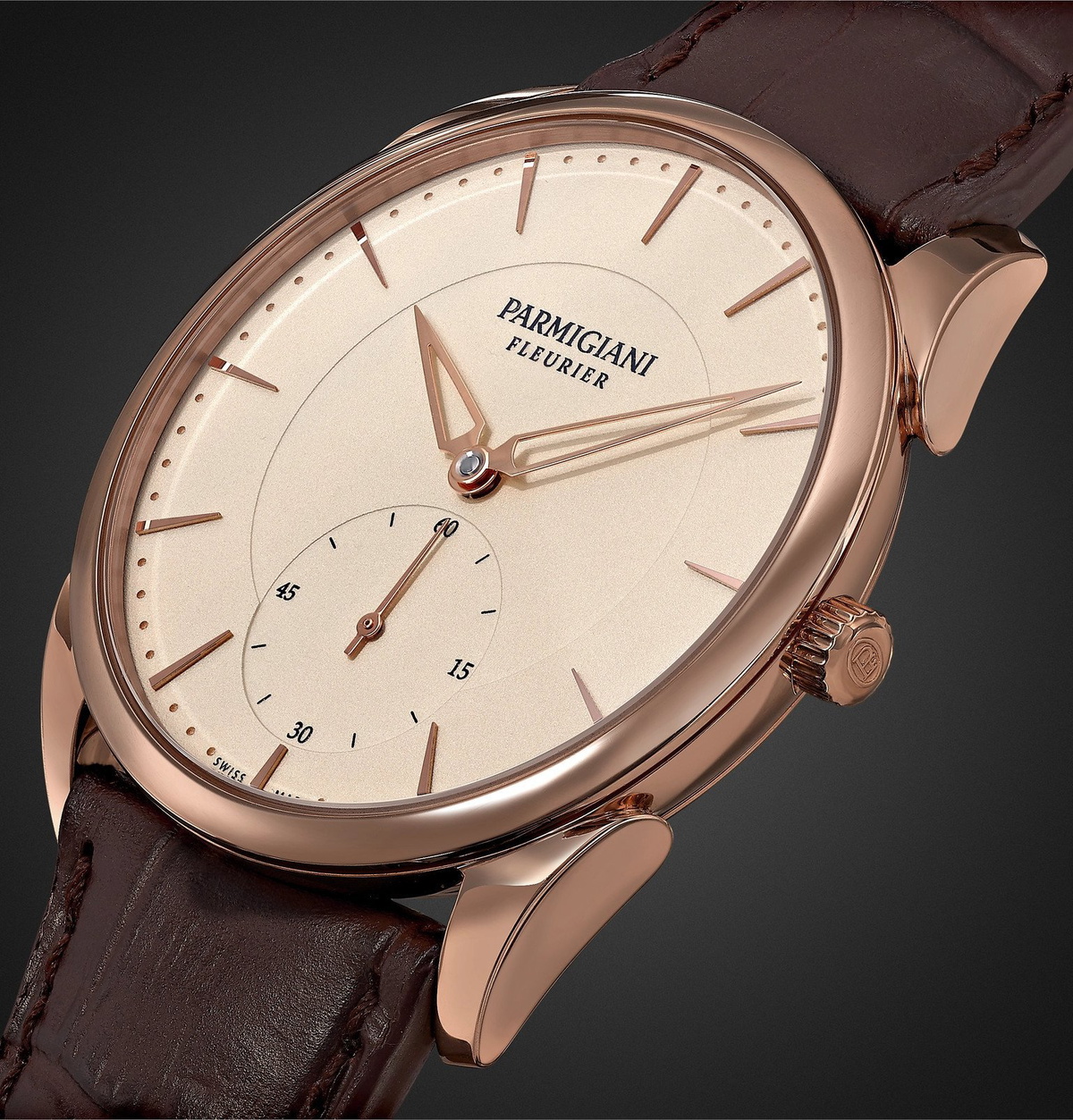Parmigiani Fleurier - Tonda 1950 Automatic 39mm 18-Karat Rose Gold and Alligator Watch - White