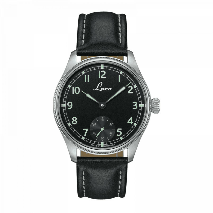Laco Navy Watches Hand Wind Black Dial Mens Watch 862105.2
