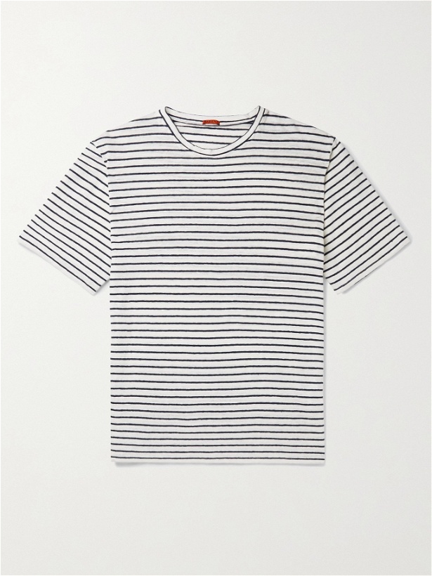 Photo: BARENA - Striped Linen T-Shirt - Neutrals