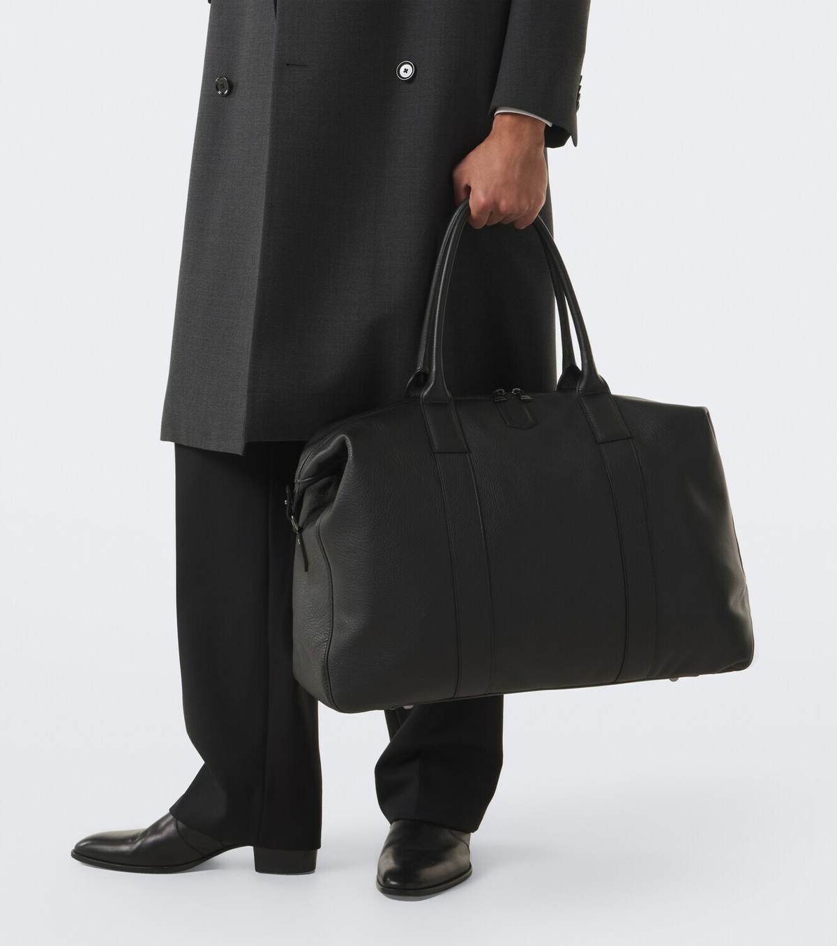 Canali Leather duffel bag