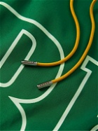 Rhude - Straight-Leg Logo-Print Nylon Drawstring Shorts - Green