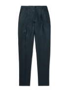 Rubinacci - Straight-Leg Linen Trousers - Blue