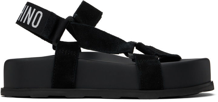 Photo: Moschino Black Suede Sandals