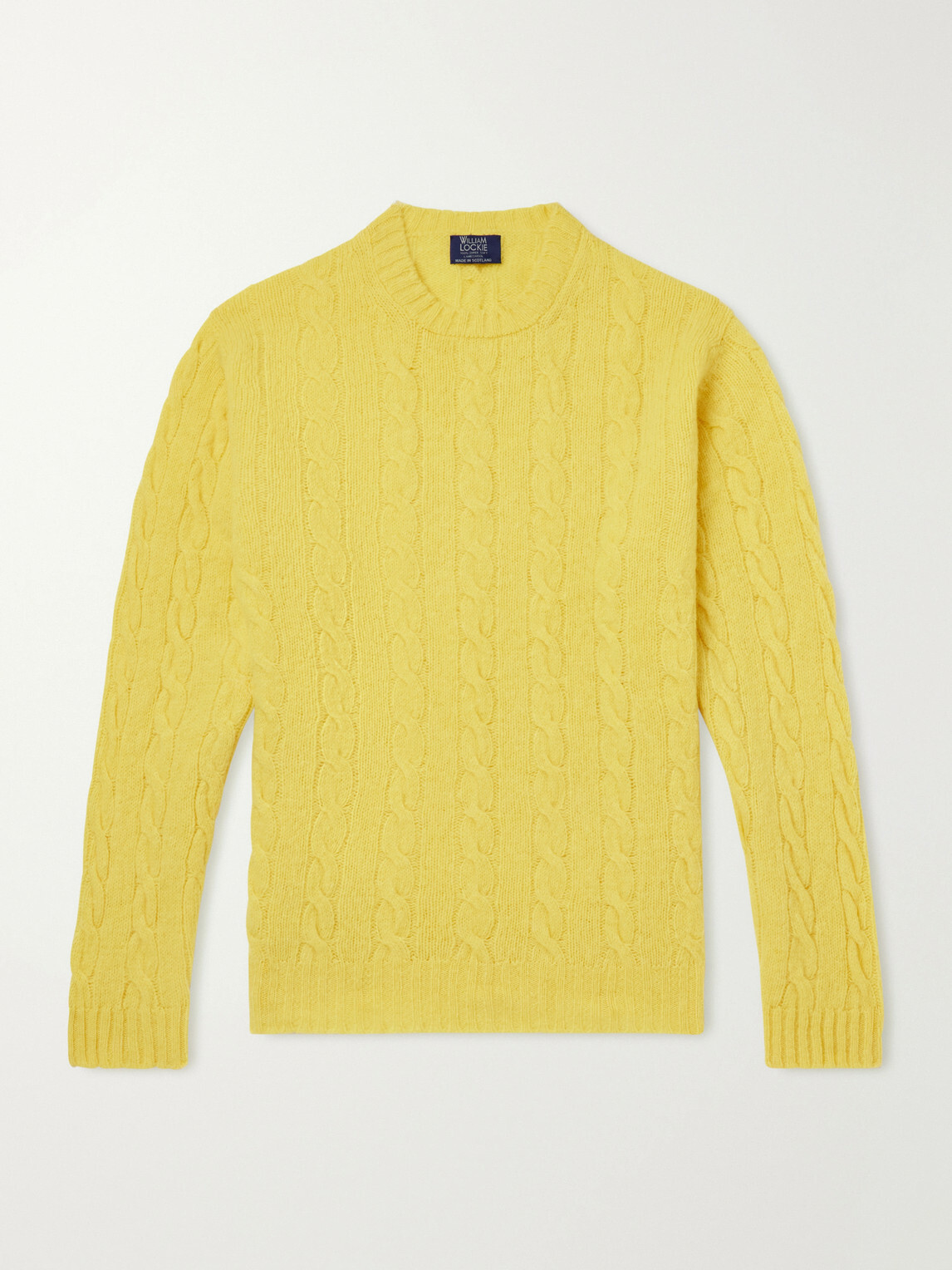 William Lockie - Cable-Knit Wool Sweater - Yellow