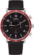 Shinola Black & Red 'The Canfield Sport' 45mm Watch