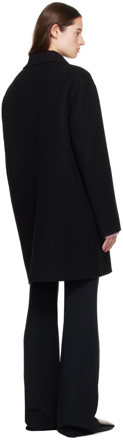 Jil Sander Black Double-Breasted Coat