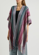 Missoni Zigzag-intarsia Knitted Shawl - Purple - One Size