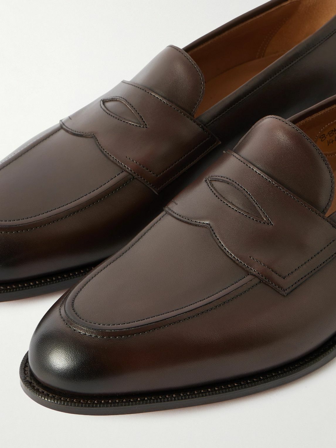 Edward Green - Piccadilly Leather Penny Loafers - Brown