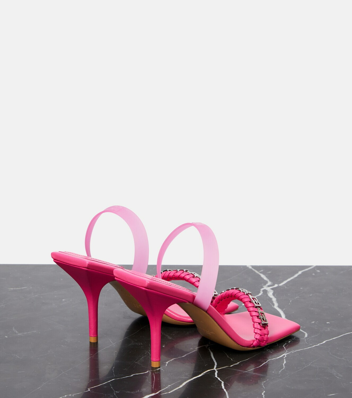 Givenchy - G Woven embellished leather sandals Givenchy