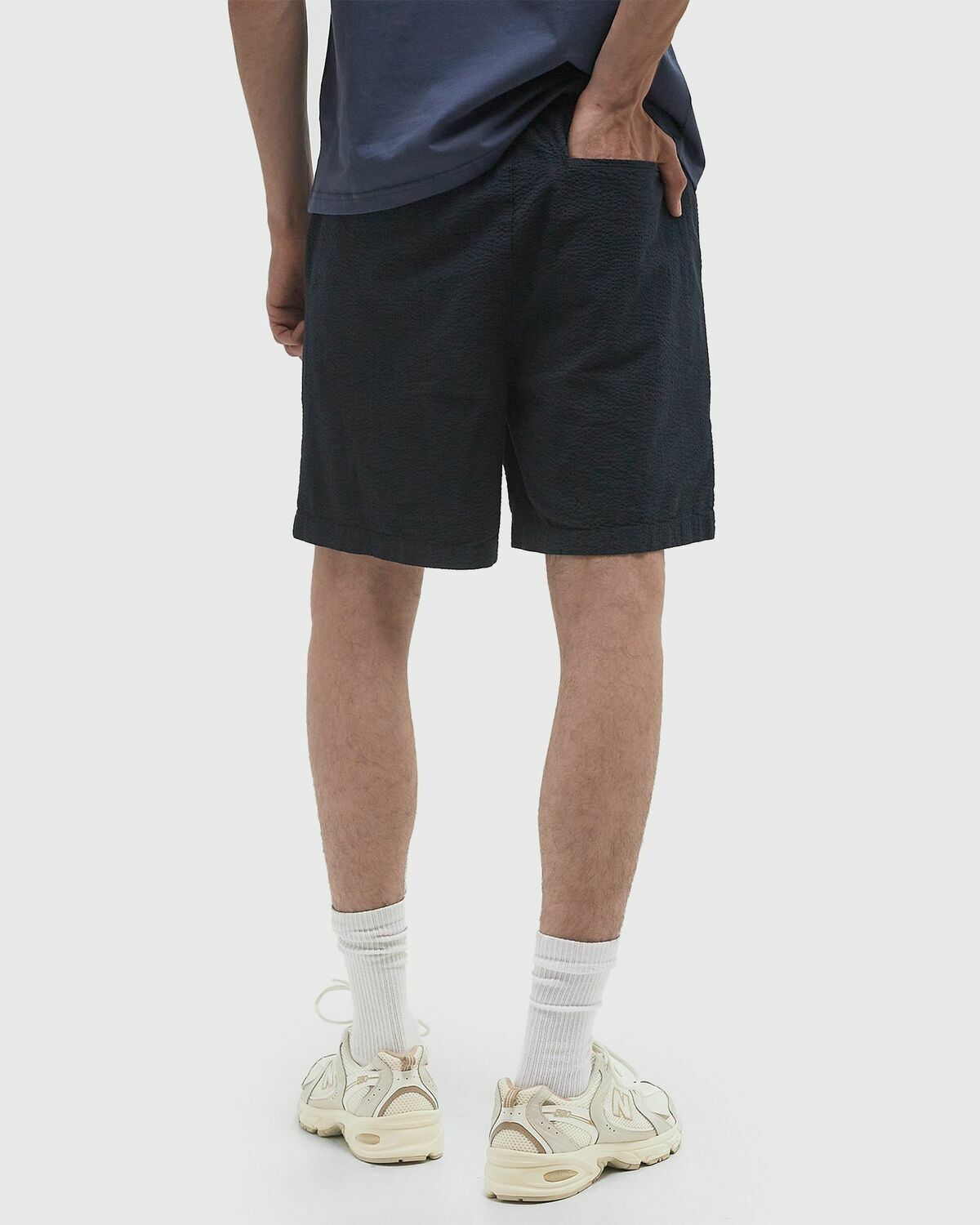 Barbour Seersucker Short Blue Mens Casual Short