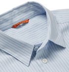 Barena - Slim-Fit Pinstriped Cotton and Wool-Blend Shirt - Blue