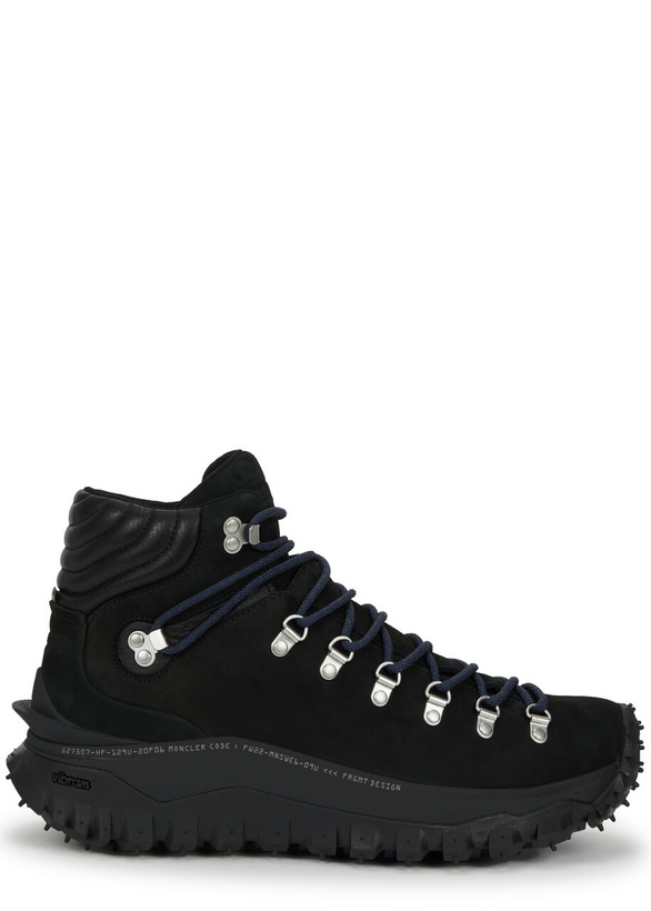 Photo: Moncler Genius 7 Moncler Frgmt Trailgrip Gtx Nubuck Hi-top Sneakers Black