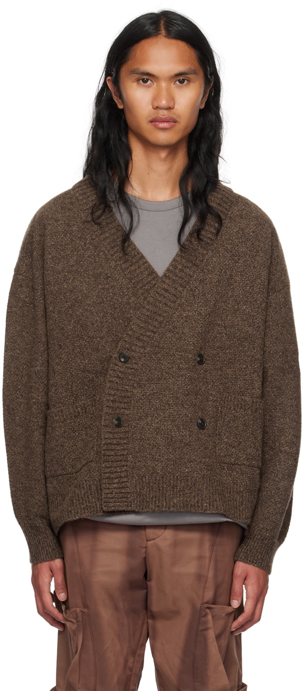 meanswhile Brown Double-Breasted Cardigan