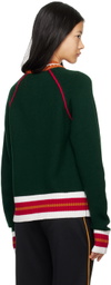 Wales Bonner SSENSE Exclusive Green Artist Cardigan