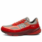 New Balance 990v6 Sneaker in Red