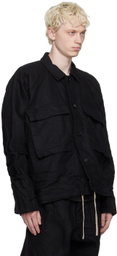 Jan-Jan Van Essche Black O-Project Loop Denim Jacket