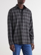 Zegna - Checked Cotton and Cashmere-Blend Shirt - Blue