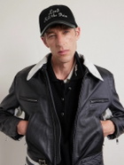 Enfants Riches Déprimés - Lord Kill The Pain Leather-Trimmed Embroidered Wool and Cashmere-Blend Baseball Cap